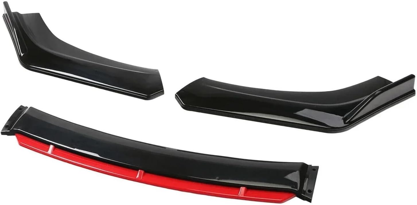 for Kia Ceed Proceed JD GT 2013-2021 Car Front Bumper Lip Chin Spoiler Splitter Diffuser Body Kit Trim Air Dam Canard(Carbon Fiber and Red)