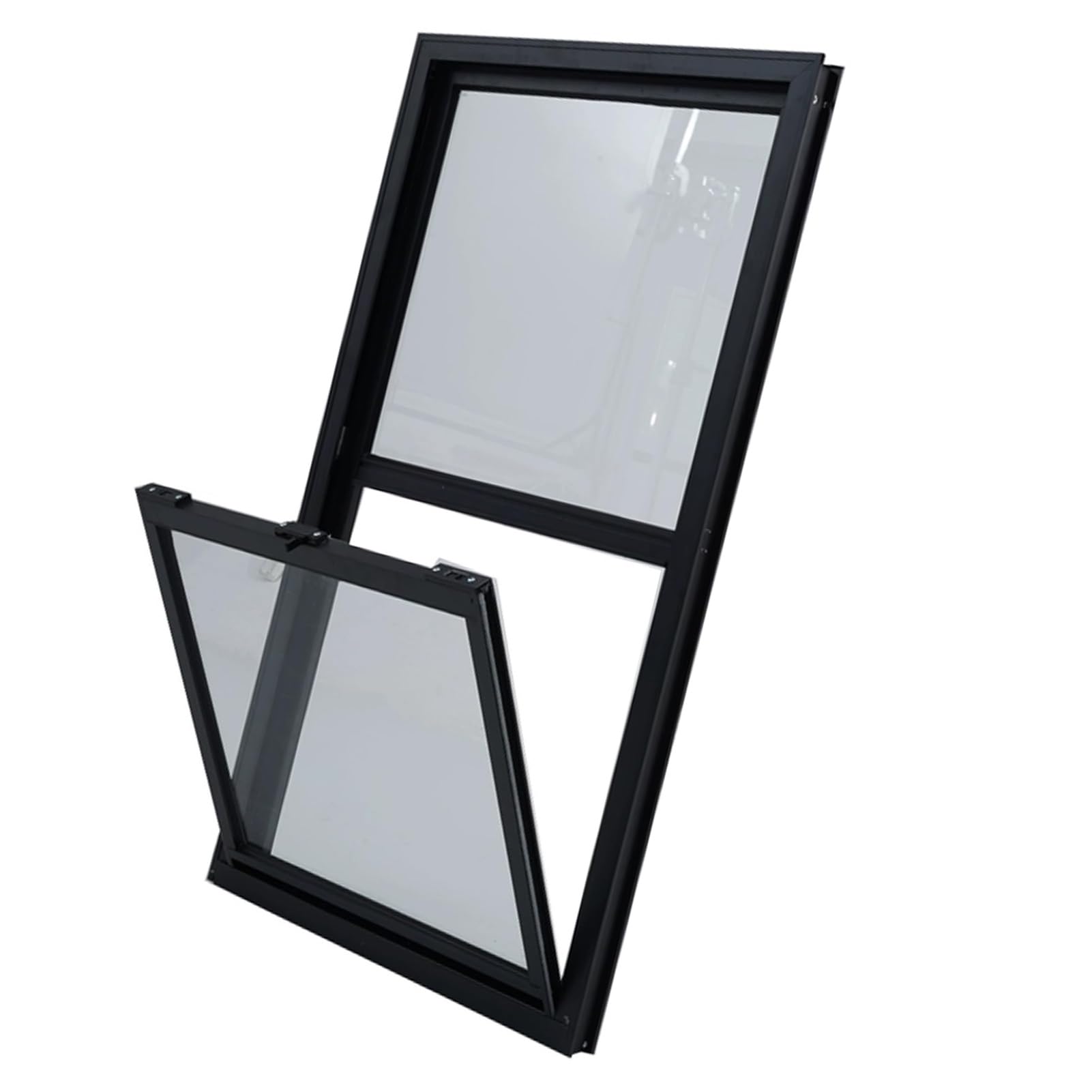 Grandes fenêtres coulissantes verticales de remplacement en verre trempé 30x80cm pour ventilation