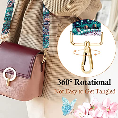 3 Stück Bunt Taschengurt, Breiter Taschengurt, Umhängegurt für Taschen, Taschenband, für Kuriertaschen, Kamerataschen, Umhängetaschen, Handtaschen, Laptoptaschen