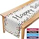 LUKIUP Tischläufer Geburtstag, White Linen Tablecloth, 183 x 33 cm, Happy Birthday Geburtstag Junge and Mädchen Tischläufer, Geburtstagstisch Deko Bunt, Happy Birthday Celebration