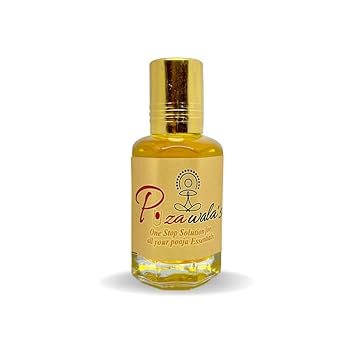 Puzawala's Kesar Itra 12ml Pure Saffron Essence Alcohol Free Long Lasting Fragrance Unisex Men Women Attar Use Personal Pooja Spiritual Meditation Prayers Gifting - image, photos