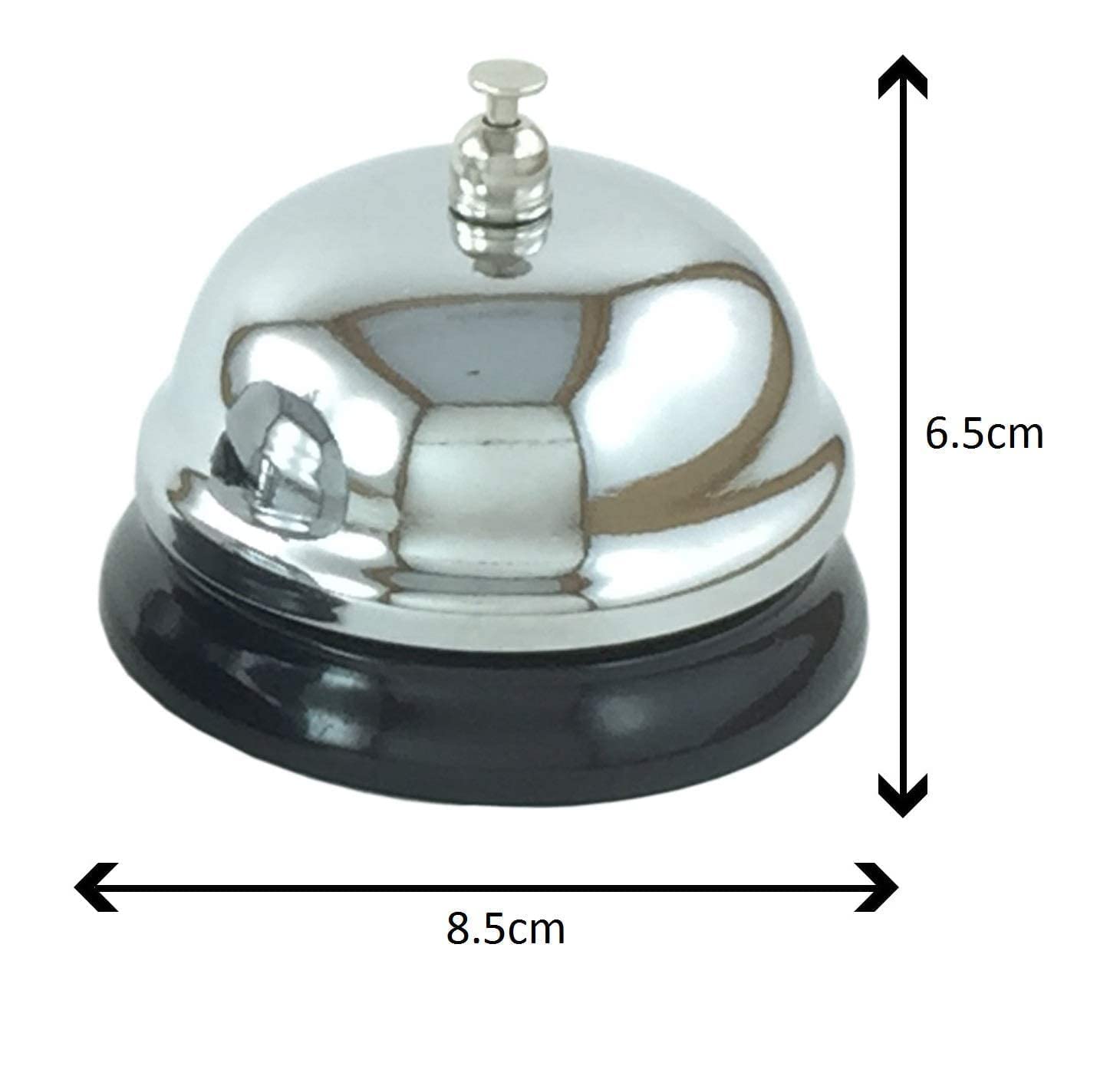 SCHUBERT Call Bell Front Desk Silver Metal Ringing Service Bell, for Hotels, Offices, Pet Dog Training, Schools, Reception, Restaurants, Warehouses, Elderly and Kids Hospitals. 1PC 1