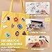 Grabie DIY Shrink Art Craft Kit Jewelry Making Kit for Kids Adults, 25+ Pre-Cut Shapes, 5 Dual-Tip Markers, Custom Charms, Pins, Rings, Keychains (GeoZoo - Creative Freedom)