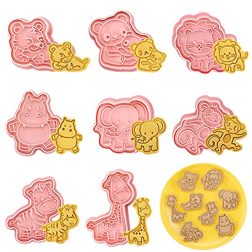 Cortadores de Galletas Animale, Moldes Galletas Animales, Cortador Galletas Niños, Cortador Galletas Animal, Cortador Galletas Dibujos Animados, para Niños Hogar DIY Galletas Suministros