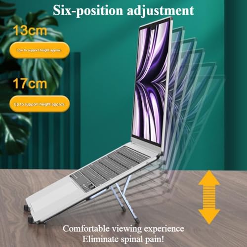 Base portátil plegable de aluminio para laptops ajustable miniatura 5