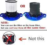 10 Pièces 90107 Filtre et 90585 Manches de mousse & Bande de rétention, compatible avec Shop Vac 5 Gallon et Fit MACS-200D SS11-450 Aspirateurs à vide, partie # 9010700 90585 9013700