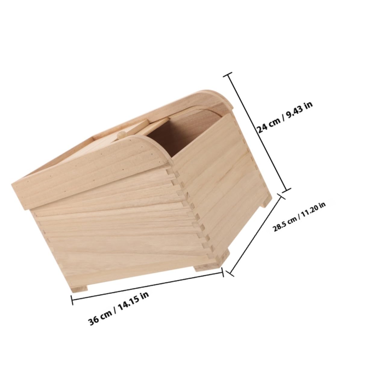 Alipis Contenitore per Alimenti in Legno Massello 10 Kg Coperchio a Rotelle, Scatola per la Conservazione di Cereali e Riso, Secchio Sigillato per Organizzazione Cucina e Stoccaggio