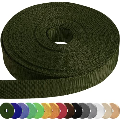 Image of TECEUM 3 /4 inch & 5 /8 inch & 1 inch & 1.5 inch & 2 inch Webbing - 10 25 50 Yards - 40+ Colors - Heavy Duty 1 Inch 1.5 Inch 2 Inch Backpack Straps - Webbing for Outdoors Indoors Crafting DIY