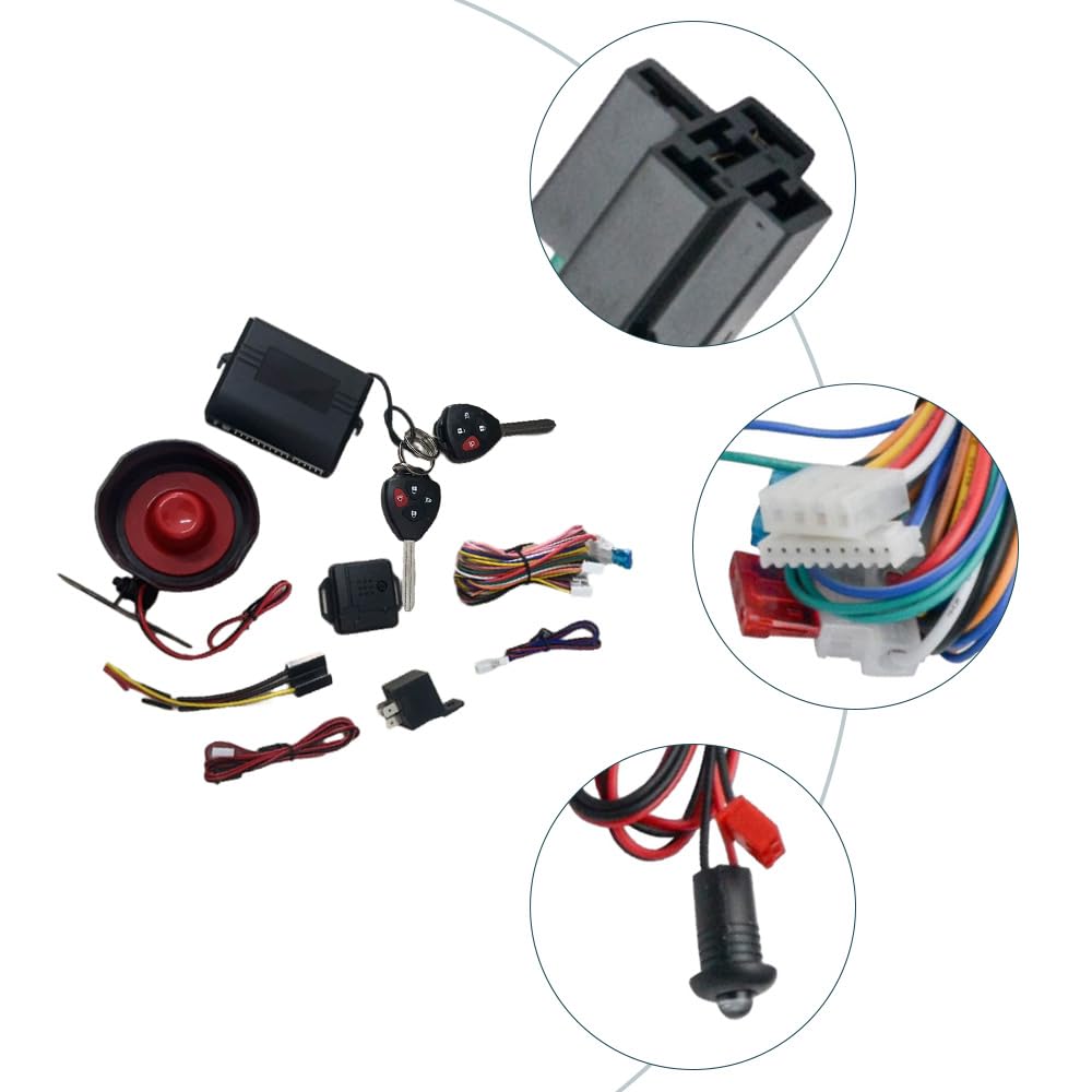 Sistema de alarma universal para coche Riloer, sistema de protección de seguridad compatible con sedanes, SUV y camiones