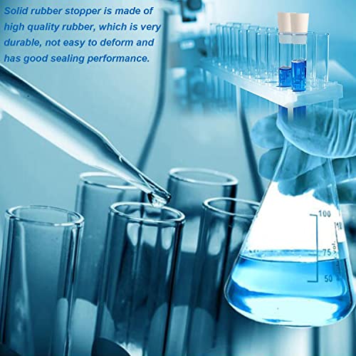 Weideer 26Pcs Solid Rubber Stopper - 11 Assorted Sizes 000# - 8# White Tapered Lab Seal Rubber Stoppers #TOP3