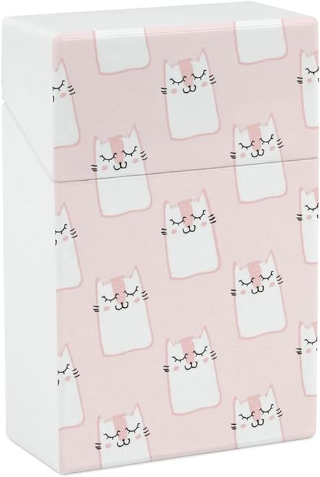 Amazon Co Jp タバコケース シガレットケース たばこケース ピンク かわいい 猫柄シガーケース たばこカバー シガレットケース タバコ収納 男女兼用 軽量 頑丈 ワンタッチ開き アウトドアキャンプハイキングに最適 シューズ バッグ