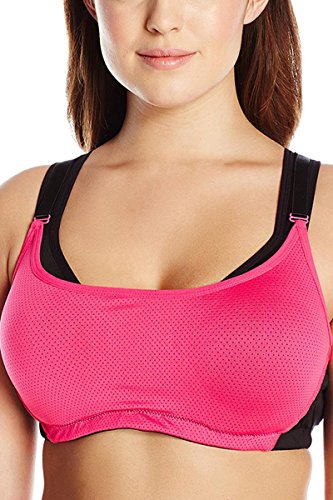 Flex Women's Plus-Size Full-Figure Sport Bra with Mesh Racerback