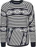 Pullover aus Grobstrick Drykorn Herren Pullover Tido mit blau-weißem Muster XL