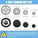 Gas Stove Burner Covers Cooker Hat Set, Lid Upgraded Oven Gas Hob Burner Crown Flame Cap, Replacement Caps Stove Burner Head Parts, Fits for Most Gas Stove Burners, 5 Pack