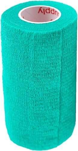 Miniatura 51 de Cinta adhesiva para veterinarios (negro) (paquete de 2) (4 pulgadas x 15 pies), autoadhesiva, adherente, cohesiva, flexible, autoadhesiva, rollo