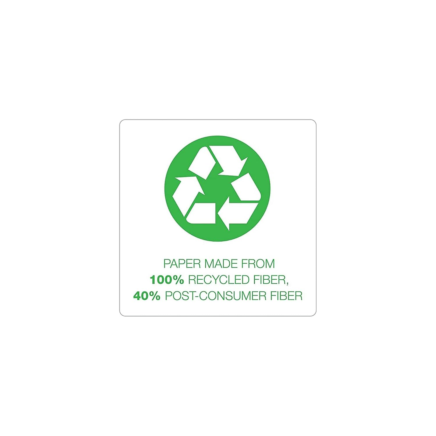 TOPS 74880 Second Nature Recycling-Blöcke, 8 1/2 x 11 3/4, weiß, 50 Blatt (12 Stück)