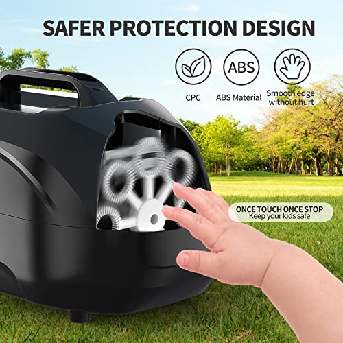 Temi Bubble Machine Automatic Bubble Blower Upgraded 5000+ Bubbles/Min Portable Bubble Maker With Remote Control For Kids Toddlers, 2 Speed Levels, Usb Or Batteries For Outdoor Indoor Party Stage #TOP4