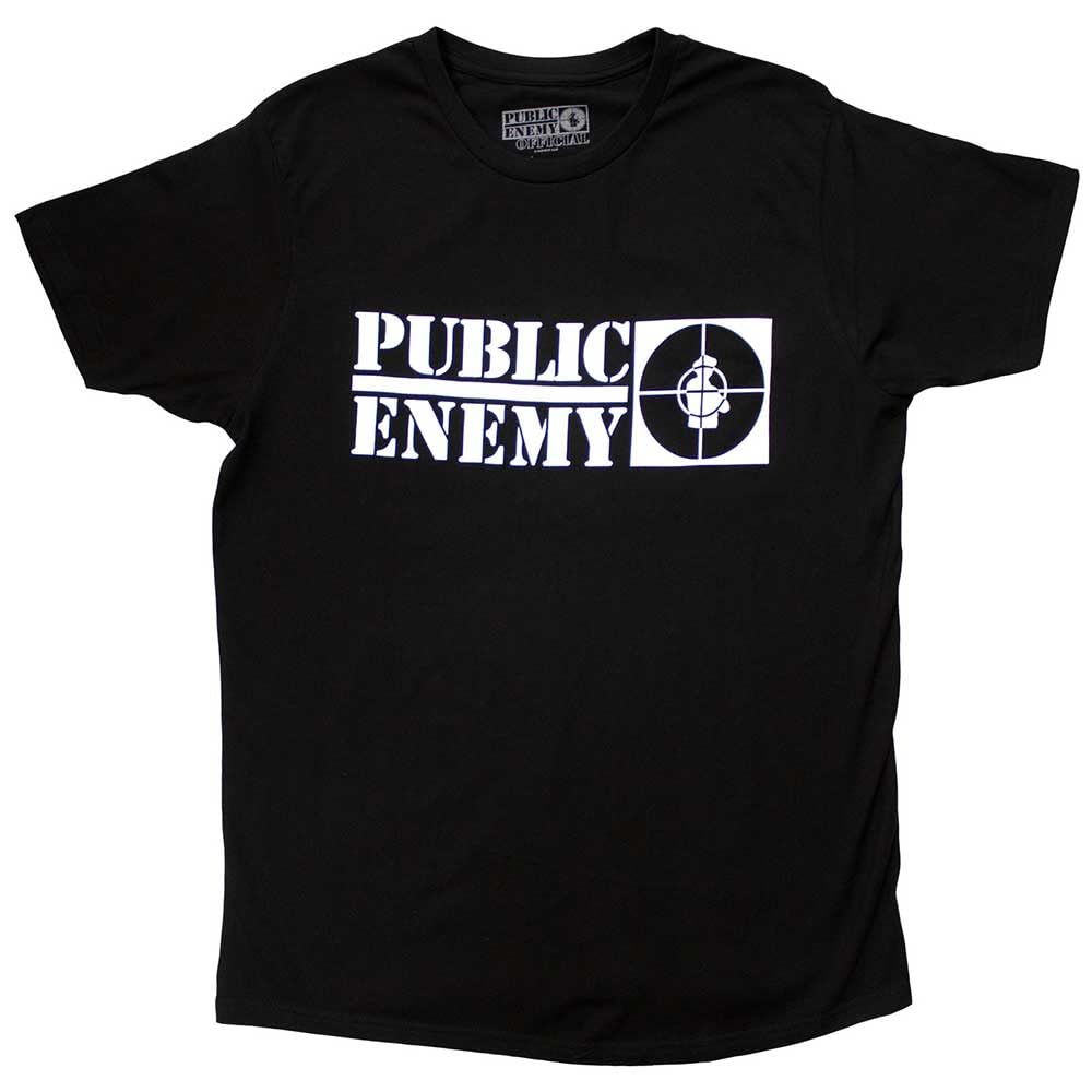 Public Enemy T Shirt Crosshairs Logo Official Mens Black XL