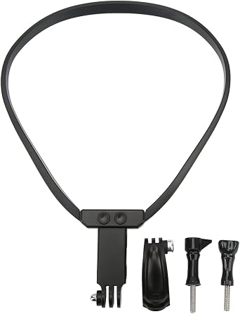 Retractable Neck Mount Bracket for Action Camera and Smartphone, Selfie Necklace Holder with Adjustable View Angle, Hands - Free Camera Neck Holder for OSMO