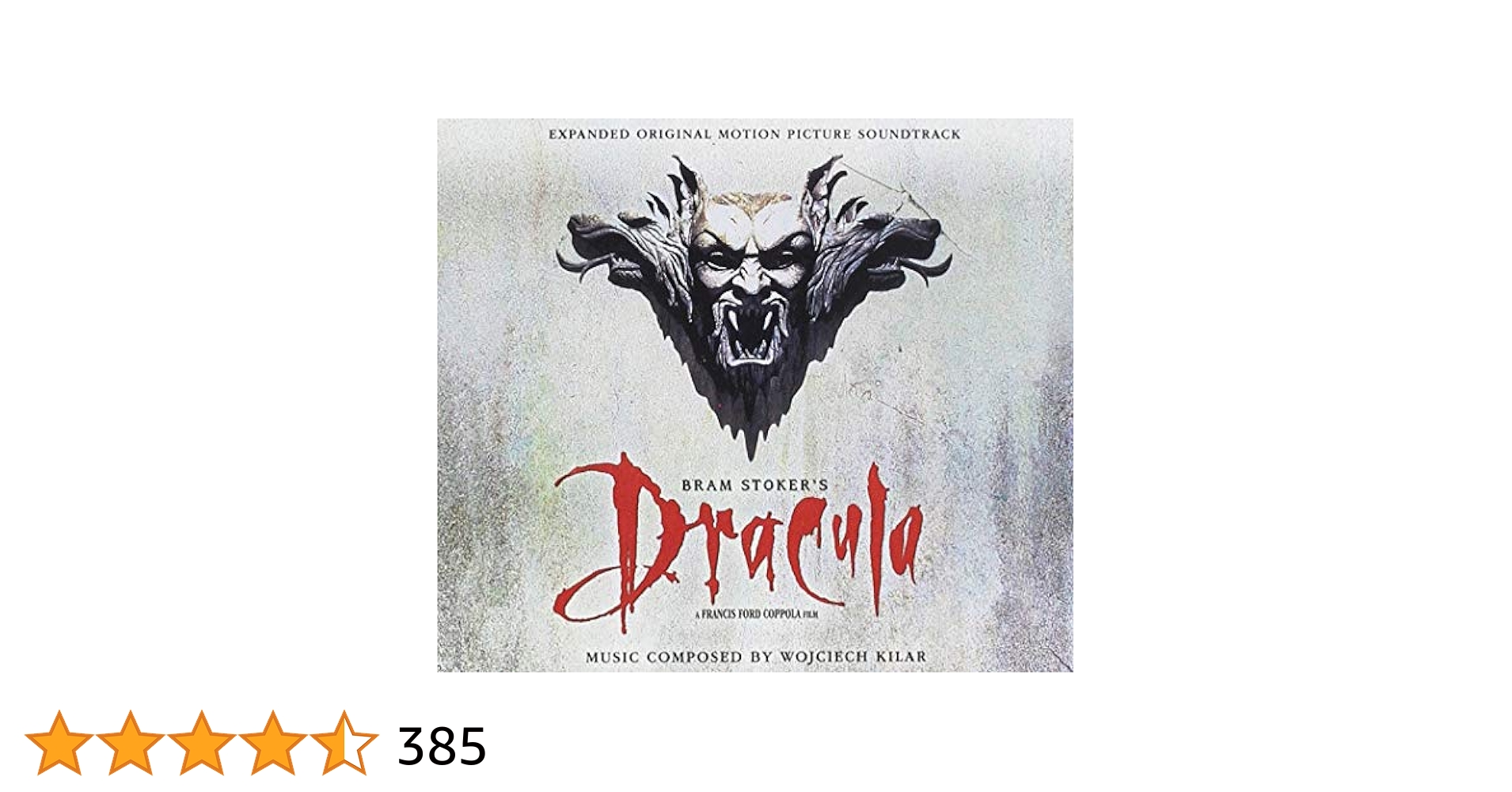 オリジナルTVサウンドトラックCD「DRACULA」 オリジナルTV