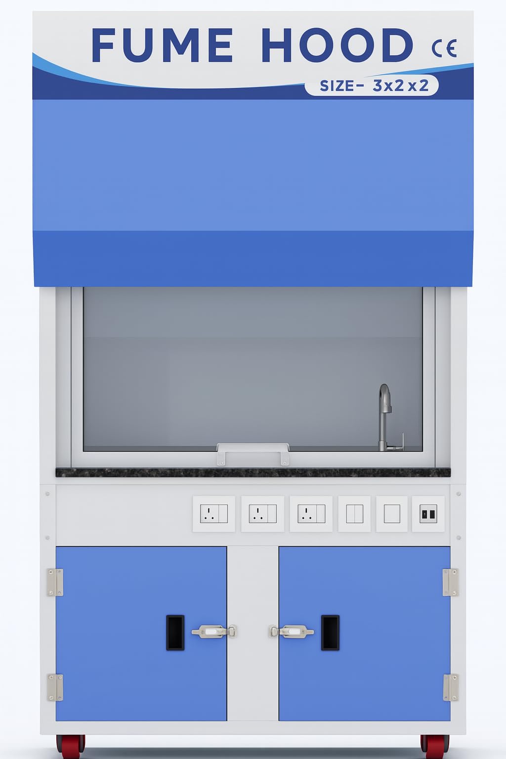 Premium Mild-Steel Laboratory Fume Hood | Size 3 * 2 * 2 | HEPA Horizontal Laminar Flow Hood Suitable for Clean Air Workspaces - Filtration Level of up to 99.995% |-image-20