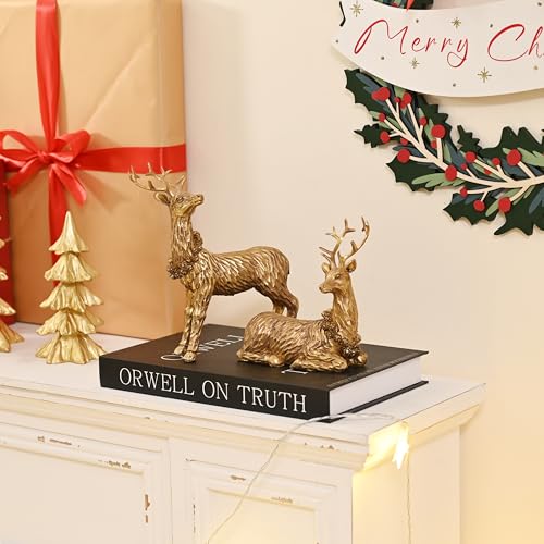 Aomoonoa Gold Reindeer Christmas Decoration thumb #4