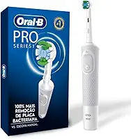 Oral-B PRO Series 1, Escova de Dentes Elétrica, Cabeça Redonda, Cabo Ergonômico, Branca, 110V