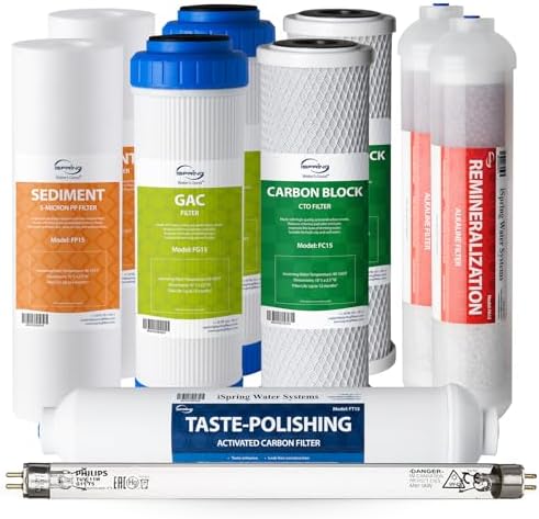 iSpring F10KU Juego de Cartuchos de Filtro de Repuesto, 1 Año, pa...