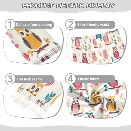 Toddler Girls Leggings Printed Yoga Pants Leggings Red Blueowl for Kids3