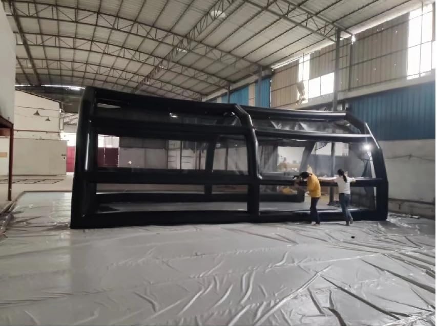 20x16ft Commercial PVC Inflatable Batting Cages Baseball Sport Games with Net, Black