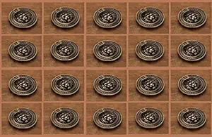 Shiv Sarika India Door Cabinet Puller and Holding Handles and Ring Drawer Kadi Pull Antique Brass Finish Pack of 20