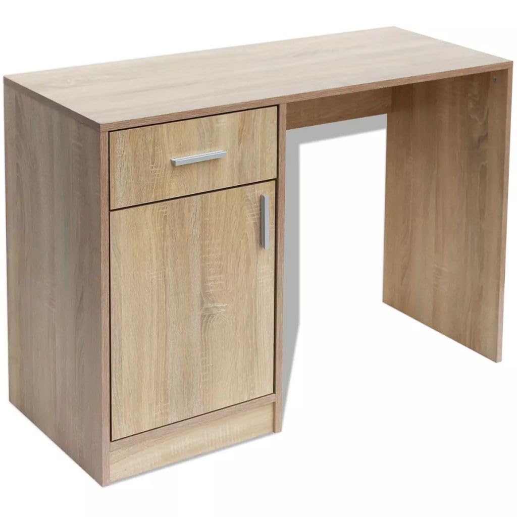 Bureau avec tiroirs et porte chêne, 100 x 40 x 73 cm, bureau, bureau, bureau, bureau, bureau, bureau, bureau, bureau, bureau, bureau, bureau, bureau, bureau, mobilier studio