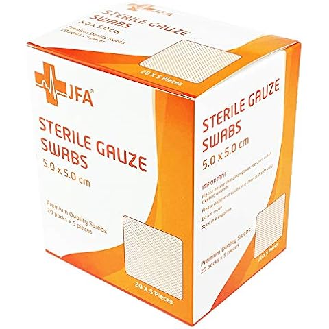 Premium Sterile Gauze Swabs 5cm x 5cm - Pack of 100 Cover