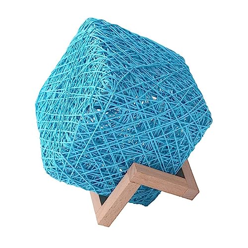 Homoyoyo Lámpara LED De Escritorio Con Diseño De Ratán - Luz Azul Suave Ideal Para Dormitorios y Espacios De Trabajo - Flexo Decorativo y Funcional Para Iluminar Tu Hogar