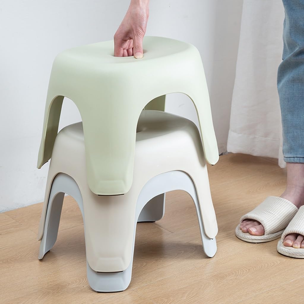 Sgabello Da Bagno Antiscivolo In Plastica, Altezza 20 Cm, Portata 100 Kg – Ideale Per Doccia, Cambio Scarpe E Come Poggiapiedi
