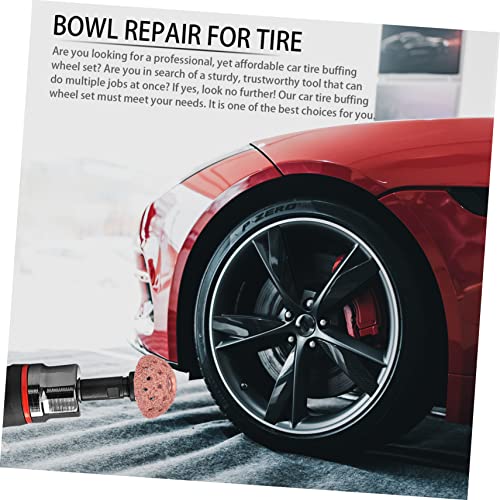 Image of SUPVOX Tire Buffing Wheel 2.17 Inch Hard Tungsten Dome Buffers for Car Tire Repair and Polishing Compatible with Pneumatic Tools Durable Repair Buffing Wheel