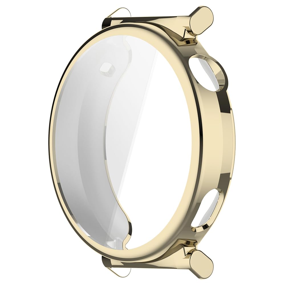 Etui do Huawei Watch GT 5 Pro 42 mm folia ochronna, silikon TPU ochrona wyświetlacza case cover, ochrona przed zarysowaniami i kurzem obudowa do Huawei Watch GT 5 Pro 42 mm (złote)