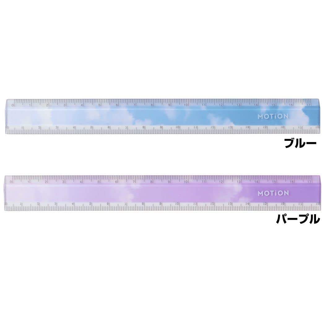 Amazon.co.jp: MOTiON[ものさし]ダブルサイド定規 17cm 【パープル