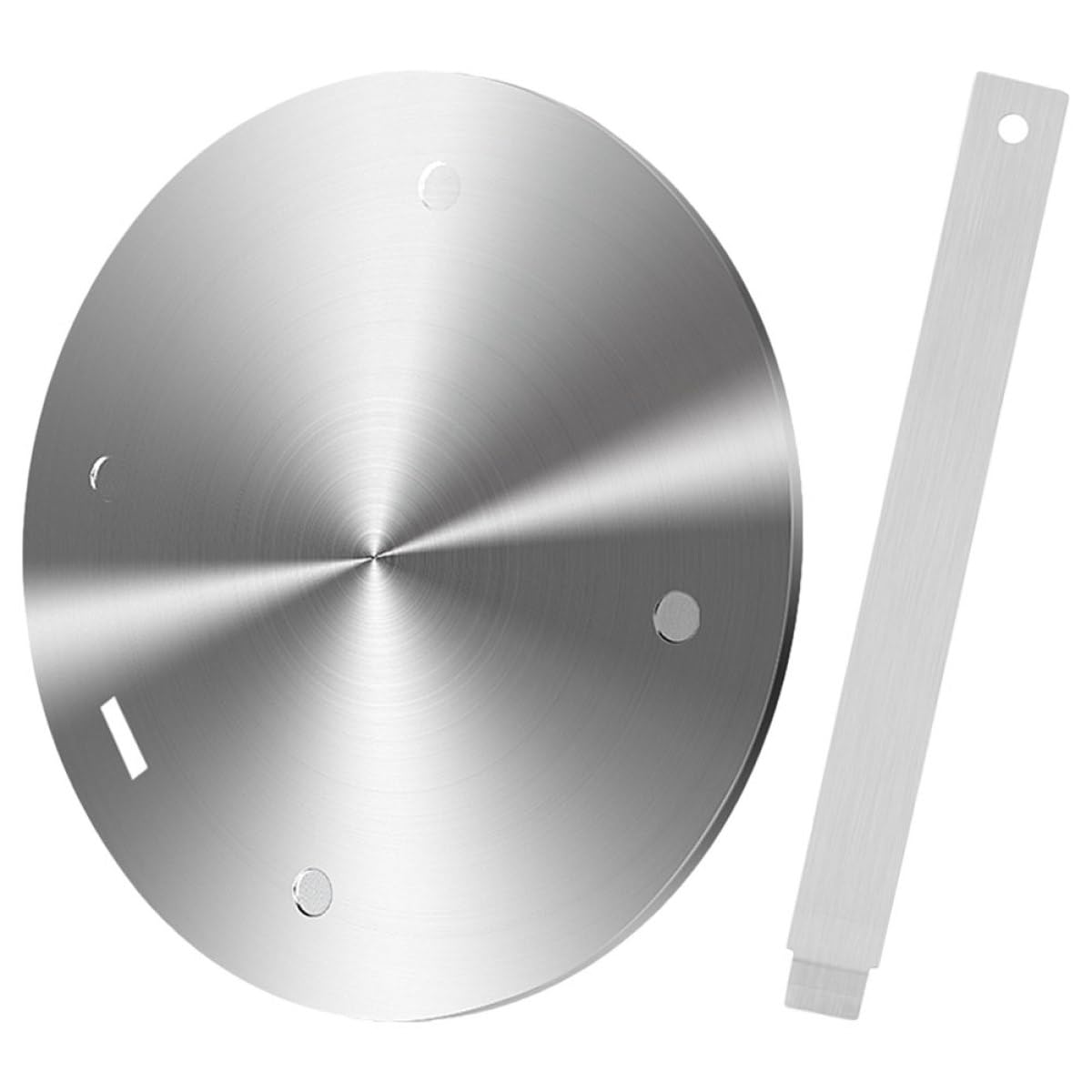 Placa Difusora de Calor para Cocina de Gas y Vitrocerámica Adaptador de Acero Inoxidable 160Mm X 34Mm Protector de Estufa para Ollas No Inducción Accesorio para Utensilios de