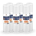 Aquaboon 4.5 x 20 Water Filter 5 Micron Carbon Block Water Filter Replacement Cartridge Large Capacity for Whole Home Water Filtration Compatible with Pelican Water PRL-RCL, Pentek EP-20BB (6 Pack)