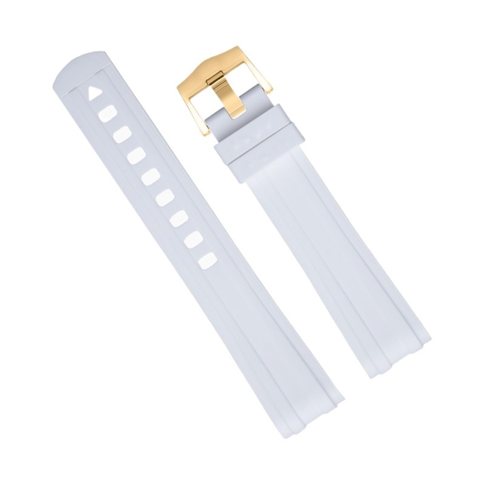 Nuovi cinturini in gomma fluorurata FKM di qualità con estremità curva da 20 mm per cinturino Omega Seamaster 300 cinturino per immersione bracciali fibbia ad ardiglione