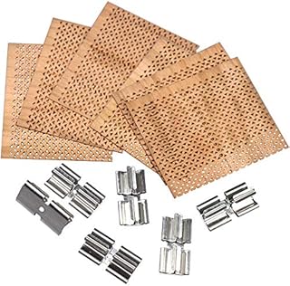 6Pcs 2.75x2.36 Inch Large Wooden Candle Wicks with Metal Bases for Candle Making Craft, Natural Wood Rectangle Candle Cores for DIY Soy Wax Candles