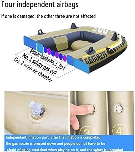 Kayak Inflable Touring 3-4 Personas Estable y Seguro con Bomba de Aire y Kit de Reparación miniatura 4