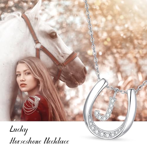 Collier fer à cheval argent 925 avec initiale et zircone AENEAS - 2