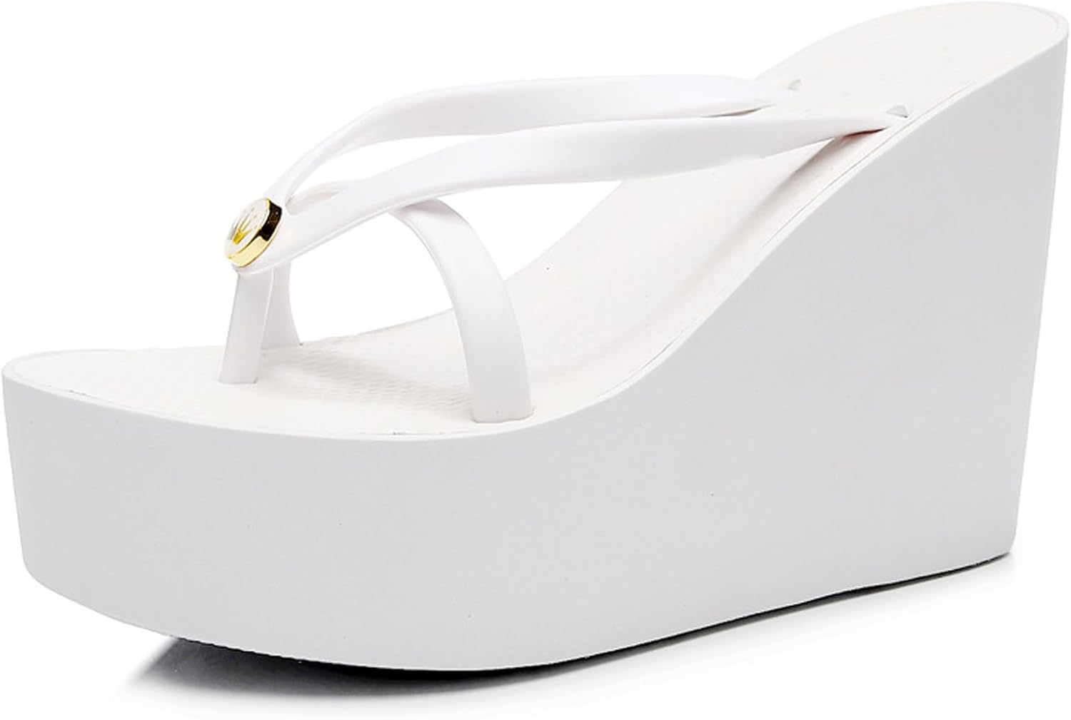 Women's Elastic Lace-Up Slip On Platform Wedge Flip Flop Fashion Round Peep Toe Non-Slip Platform Heighten Clip Toe Flip Flop Summer Leisure Vacation Beach Sandals