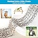 10 Feet Long Light Duty Chain, 5/64 Inch Small Metal Chain with 5/32 in Carabiners, Easy to Adjust Stainless Steel Link Chain for Indoor Outdoor Hanging Bird Feeder Wind Chimes Signs Planters Silver