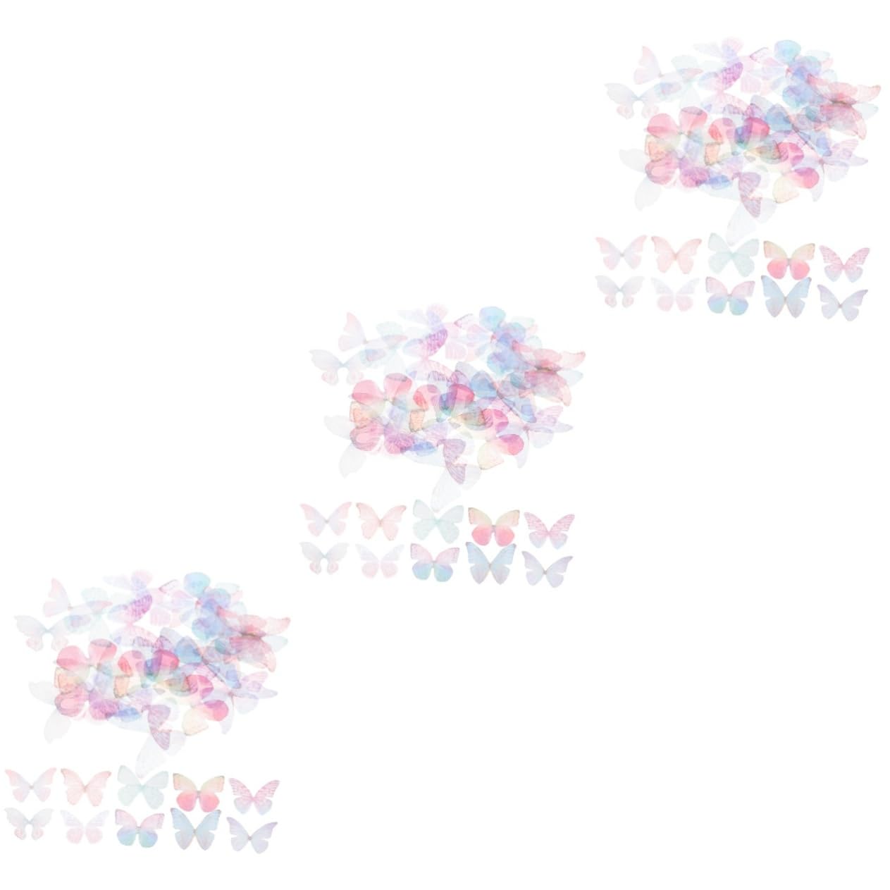 NUOBESTY 300stücke Diy Schmetterlinge Organza Zufällige Farben Für Haarschmuck Dekoration Von Hochzeiten Und Partys Kreative Bastelmaterialien
