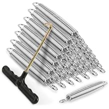 7 Inch Trampoline Springs 36 Pack Replacement Trampoline Springs with T-Hook Heavy Duty Stainless Steel Trampoline Springs Metal Trampoline Pulling Tool Accessories
