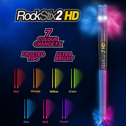 ROCKSTIX: Light up Color Changing Drumsticks, Ultra-Bright LEDS, 7 Spectacular Color Effects, Turn Your Show Into A Performance. The Original.