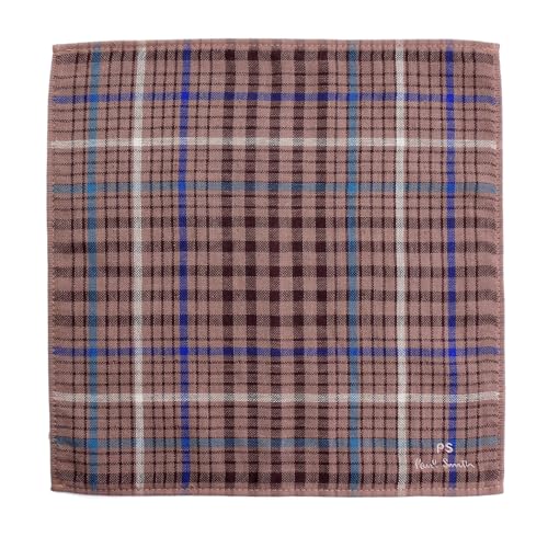 [ポールスミス] ラッピング可 PaulSmith Happy リバーシブル タオルハンカチ メンズ コットン100% ハンカチ 160367 THANK (ラッピングなし, ベージュ) [並行輸入品]